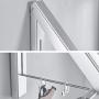 TOOGOO Folding Clothes Hanger Adjustable Drng Rack Retractable Coat Hanger Home Storage Organir Instant Clot, Wall Mounted with Screws,Matte Polished Aluminum alloy2 Packs