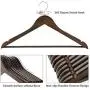 SONGMICS Clothes Hangers, 20 Pack, Solid Wood Hangers with 360 Degree Swivel Hook, Shoulder Notch, Non-Slip, Dark Walnut Color UCRW02V20 SONGMICS Clothes Hangers, 20 Pack, Solid Wood Hangers with 360 Degree Swivel Hook, Shoulder Notch, Non-Slip, Dark Walnut Color UCRW02V20