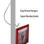 Monkey Hooks Picture Hangers, Super Hooks Holds Up to 100 lbs, Hang Art, Clock, Shelves, Mirrors, Frames, or Planters for Home and Office Decorations(20 PCS)