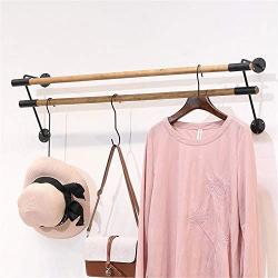 Coat Rack Clothing Store Hanger Display Rack Clothes Rack Wrought Iron Retro Nostalgic Personality On The Clothes Rack Suitable for All Kinds of Decoration Styles ( Color : Brown , Size : 100cm )