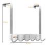 IBosins Over The Door Hanger Hook, Stainless Steel Heavy Duty Organizer Hooks Hanger, 6 Hooks Rack for Heavy Coat, Big Bags, Towel, Robe