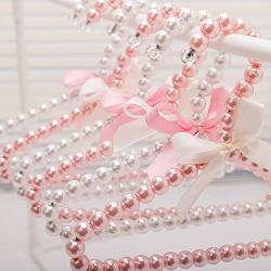 High-tech type 1pcs Children Pearl Hanger Fashion Dog Hangers for Clothes Pegs Baby Pearl Plastic Hangers,02