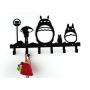 Animal Cat Girl Metal Wall Mounted Bag Hanger,6 Hooks Storage Rack Originality Clothing Hooks Sweet Black(Cute Totoro) Animal Cat Girl Metal Wall Mounted Bag Hanger,6 Hooks Storage Rack Originality Clothing Hooks Sweet Black(Cute Totoro)