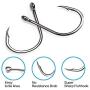 AB 150PCS Fishing Hooks High Carbon Steel Worm Soft Bait Jig Fish Hooks with Plastic Box