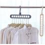 10pcs Random Color Multi-Port Support Circle Clothes Hanger Clothes Drying Rack Multifunction Plastic Scarf Clothes Hangers Hangers Storage Racks