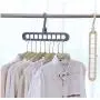 10pcs Random Color Multi-Port Support Circle Clothes Hanger Clothes Drying Rack Multifunction Plastic Scarf Clothes Hangers Hangers Storage Racks