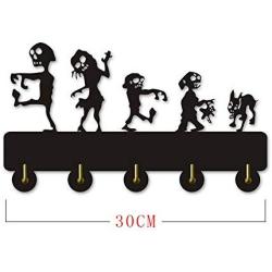 LYX Alien Custom Silihouette Wooden Hanger Unique Gift Clothes Hat Key Hook/Coat Rack/Wall Hook Modern Home Decoration Wall Stickers Kitchen Bathroom Towel Hook,Black Wall Mounted Hook