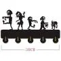 LYX Alien Custom Silihouette Wooden Hanger Unique Gift Clothes Hat Key Hook/Coat Rack/Wall Hook Modern Home Decoration Wall Stickers Kitchen Bathroom Towel Hook,Black Wall Mounted Hook