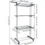 ZQKJLH 3 Layers Portable Practical Clothes Dryer Drying Rack Cloth Hanger Storage Grey Foldable for Easy Storage ? Indoor and Outdoor Rust Proof ZQKJLH 3 Layers Portable Practical Clothes Dryer Drying Rack Cloth Hanger Storage Grey Foldable for Easy Storage ? Indoor and Outdoor Rust Proof