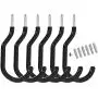 Heavy Duty Garage Storage Hooks Set, 6 Packs, Screw-in Utility Storage Hangers Shed Garage Garden Hook Plastic Coated for Wall Heavy Duty Garage Storage Hooks Set, 6 Packs, Screw-in Utility Storage Hangers Shed Garage Garden Hook Plastic Coated for Wall