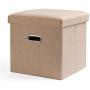 BAIRIMENG Large Storage Box, 15’’ Sturdy&Strong Collapsible Fabric Storage Bin Container Home Cube Organizer with Removable Lid for Bedroom,Closet,Shelves,Office,4 Color Options (Beige)