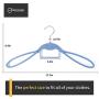 VISMOORE Portable Suit Hanger for Travel Luxury Design with Tie Holder and Reinforce Rotatable Hanger Wings Free Swivel to Different Shoulder Widths,Space Saving Clothes Hangers (Steel Blue, Suit&Tie)