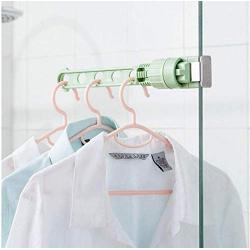 Indoor Windows Sill Plastic Clothes Hanger Drying Rack Balcony Laundry Hooks 5pcs Random Color