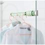 Indoor Windows Sill Plastic Clothes Hanger Drying Rack Balcony Laundry Hooks 5pcs Random Color