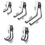 5pcs Heavy Duty Wall Hooks for Garage Storage System Kitchen Organizer, Multi-Size Clip Hook Hanger Holder for Hanging Ladder Weed Eater Extension Cord Shovel Hose Garden Tool, Mount Screws Included