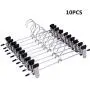 RONSHIN 10PCS Stainless Steel Trousers Rack Clip Anti-Slip Clothespin Pants Clamp Clothes Hanger Blue RONSHIN 10PCS Stainless Steel Trousers Rack Clip Anti-Slip Clothespin Pants Clamp Clothes Hanger Blue