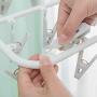 Laundry Hanger Clothes Drying Rack- BCDshop Roller Hangers with 24 Clips for Drying Socks,Towels, Diapers, Bras, Baby Clothes, Gloves,Underwear (White)