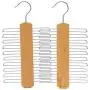 2pcs Wood tie Rack Multi-Functional Collection of Clothes Hangers Wooden tie Hanger 2pcs Wood tie Rack Multi-Functional Collection of Clothes Hangers Wooden tie Hanger
