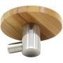 Utility Hook, Windspeed Stainless Steel Clothes Tower Hanger Holder Hood With Wooden Wall Mount For 6 Packs (Style 1)
