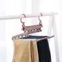 SEniutarm Plastic Hanger Clothes Foldable Pants Rack Trouser Shelf Storage Organization White