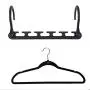 Wonder Hanger Max Velvet Hanger Combo, 10 Hanging Closet Organizers w/ 50 Velvet Hangers - Black