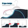 S-shaped Lightweight Non-Slip Durable Clothes Hangers, 20 Packs, 360° Swivel Hook, Strap Hooks, Space Saving(Pink)
