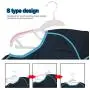 S-shaped Lightweight Non-Slip Durable Clothes Hangers, 20 Packs, 360° Swivel Hook, Strap Hooks, Space Saving(Pink) S-shaped Lightweight Non-Slip Durable Clothes Hangers, 20 Packs, 360° Swivel Hook, Strap Hooks, Space Saving(Pink)
