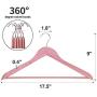 Solid Cedar Hangers 20 Pack, Sturdy Wooden Hangers with 360 Degree Swivel Hook, Smooth Surface Wood Coat Hangers with Cedar Scent for Refreshing Closet