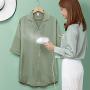 ZZYJYALG Garment Ironing Machine Plastic Metal Handheld Large-Capacity high-Temperature Household Transparent Water Tank Blended Polyester Portable Mini Travel Dormitory Cotton Linen(Green)