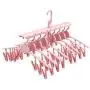 EvaroFly Multipurpose Magic Stretch Folding Hanger, Save Space Storage Clothes Hanger, Household Travel Camping -Pink 52x25cm