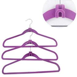 20pcs Shirts Clothes Hanger Connector Hooks Save Space Non-Slip Multi Organize Storage Practical Hooks for Clothes Racks Random Color
