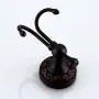 YoungE Black Oil Rubbed Bronze Bathroom Robe Towel Hook,Double Towel Hooks Wall Mounted Clothes Hanger Brass Carved