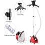 Yosooo Portable Clothes Garment Steamer,Fabrics Standing Wrinkle Remover for Home Travel Includes Garment Hanger and Fabric Brush(red)