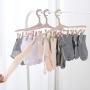 HJYPYJ Magic Hanger,Household PP Multi-Clip Folding Hanger,Durable Space-Saving Organizer Hangers, Not Easily Deformed/Beige / 20 pcs