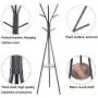 Aviat Coat Rack Free Standing Holder,Antlers Shaped&Stylish&Sturdy,Hallway/Entryway/Display Hall Coat Hanger Stand Storage Shelf for Clothes, Suits,Shoes,Bag Scarf[Ship from USA] (Black)