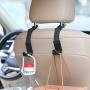 Car Seat Headrest Hook, 4 Pack Universal Car Storage Headrest Hanger Holder Hooks, Vehicle Strong and Durable Backseat Hanger for Handbag Purse Coat and Bag