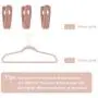 Trgowaul Blush Pink Velvet Hangers Clips, Pants Hangers Velvet Clips, Strong Finger Clips Perfect for Thin Velvet Hangers (60 PCS Blush Pink)