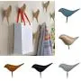 Creative 3D Bird Shape Coat Hat Clothes Hanger Wall Mounted Hook Home Decoration - Wood Grain qsbai Creative 3D Bird Shape Coat Hat Clothes Hanger Wall Mounted Hook Home Decoration - Wood Grain qsbai