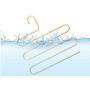 ZUEN 3 Pack Multi-Layer S-Style Trouser Hanger, Non Slip Pants Stainless Steel S-Shape 5 Layer Clothes Hangers Cascading for Space Saving Storage