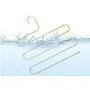 ZUEN 3 Pack Multi-Layer S-Style Trouser Hanger, Non Slip Pants Stainless Steel S-Shape 5 Layer Clothes Hangers Cascading for Space Saving Storage