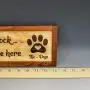 No need to knock, we know youre here. Dog Sign, Animal Lover Gift, Dog Decor, Saw-tooth Hanger Installed, Dog House Decor, Laser Engraved Great Quality, Oil Finish