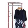 HSada Coat Rack Stand - Super Easy Assembly NO Tools Required - Multi-Functional Corner Garment Rack Clothing Rack with Hanger and 2-Tier Durable Shelf for Shoes Clothes Storage - Ship from US