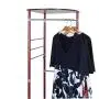 HSada Coat Rack Stand - Super Easy Assembly NO Tools Required - Multi-Functional Corner Garment Rack Clothing Rack with Hanger and 2-Tier Durable Shelf for Shoes Clothes Storage - Ship from US