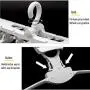 EvaroFly Multipurpose Portable Folding Hanger, Save Space Storage Clothes Hanger, Household Travel Camping -White 51.5x41.5x37cm