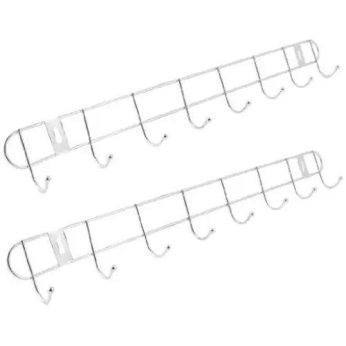 uxcell Stainless Steel Wall Hook Rack Hanger for Clothes Towel 2pcs