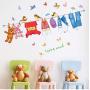 Fangminglei Clothes Hanger Clothes Shoes Toy Bear Rabbit Cartoon Wall Stickers Cute Birds Butterfly Kids Room Bedroom Wall Decor Decals 60X90Cm