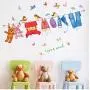 Fangminglei Clothes Hanger Clothes Shoes Toy Bear Rabbit Cartoon Wall Stickers Cute Birds Butterfly Kids Room Bedroom Wall Decor Decals 60X90Cm