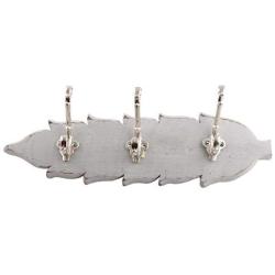 Indianshelf Handmade 1 Artistic Vintage Grey Wooden Small Wall Hooks Hangers/Clothes Hooks Wall Mount
