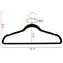 Yaheetech 17.7 Inch Velvet Clothes Hangers Suit Hangers, 300-Pack, Black