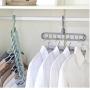 10PC 9-Hole Super Saving Space Rotating Multifunction Magic Hanger Plastic Towel Display Hanger Closet Racks Hangers for Clothes Ramdom Color